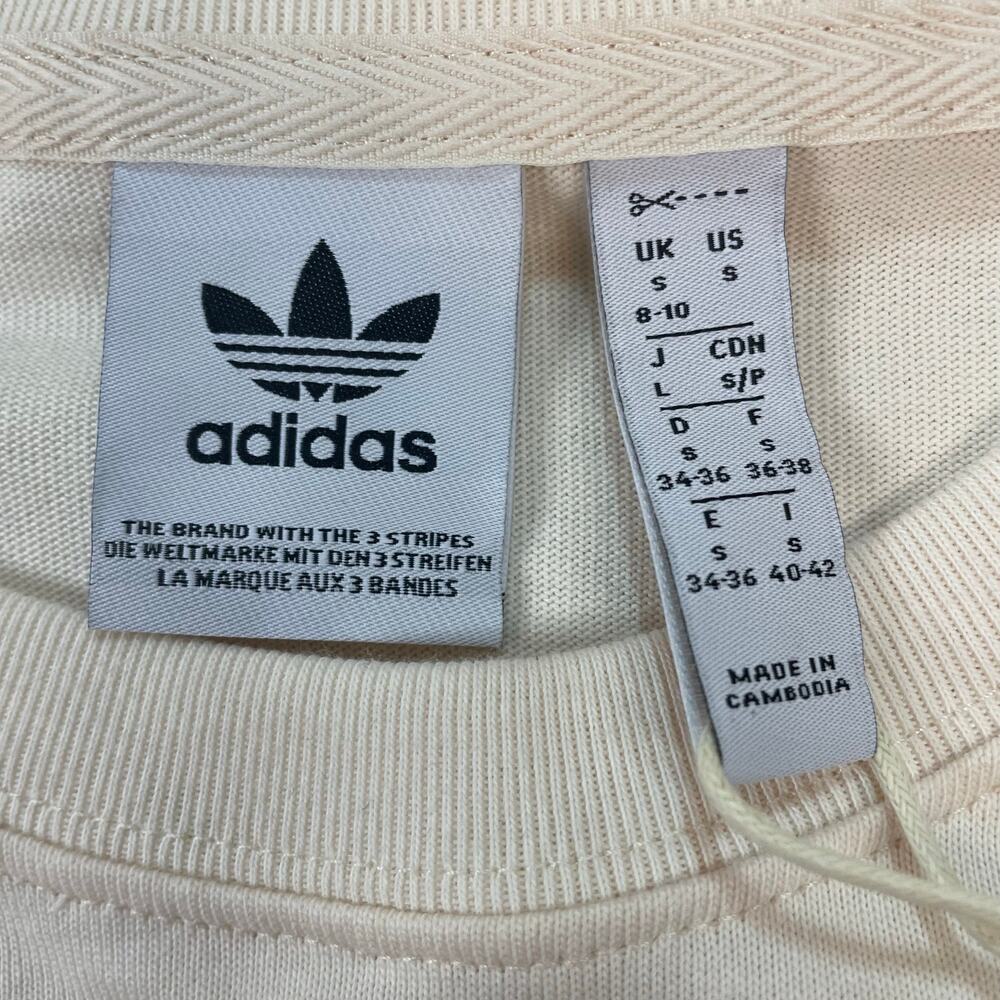 Adidas Originals Trefoil Crop Top Small Wonder White Cream NWT Women's T-Shirt - Picture 7 of 10